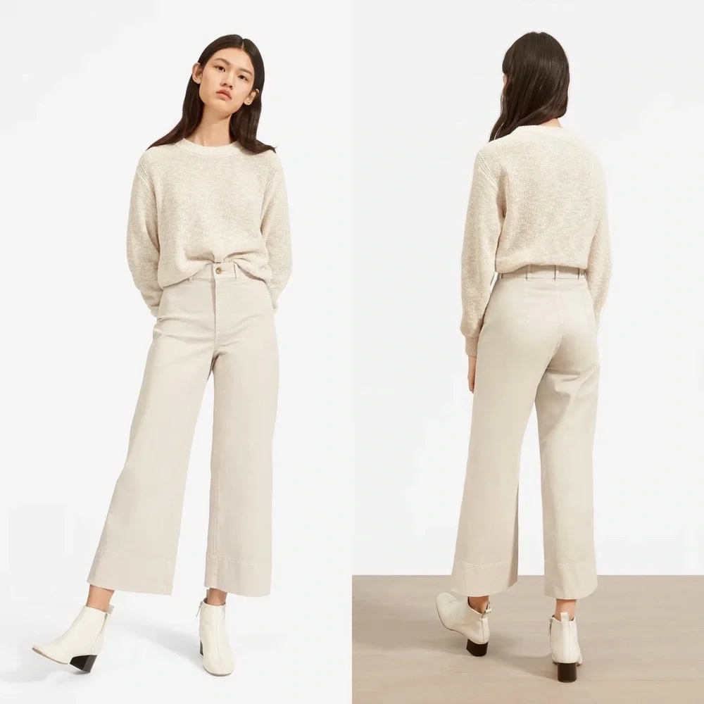 Everlane | The Lightweight Wide-Leg Crop Chino 10 - Picture 1 of 7